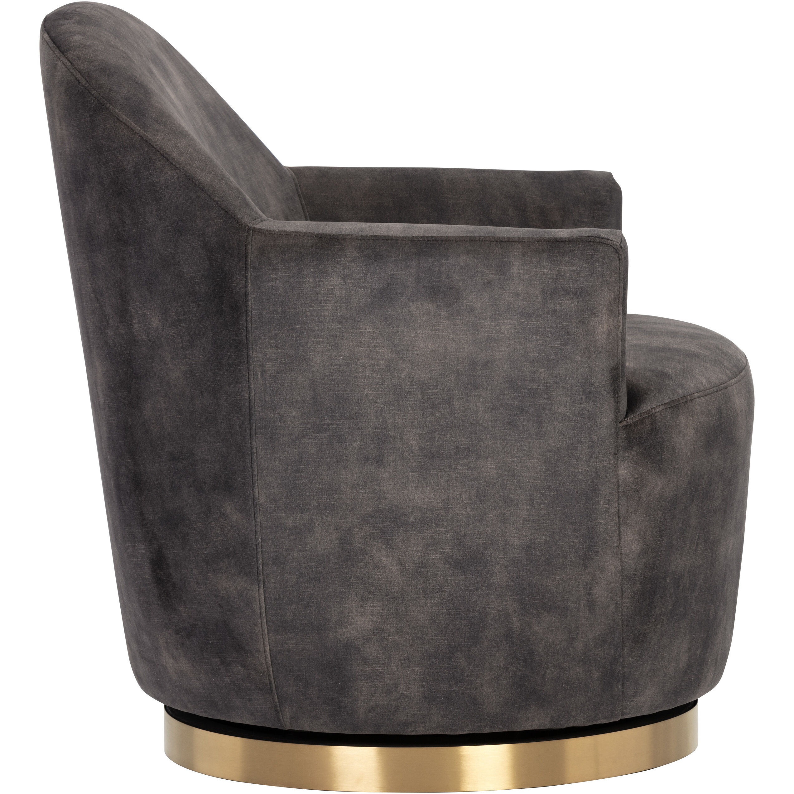 Casey Nono Shitake Swivel Lounge Chair, Swivel